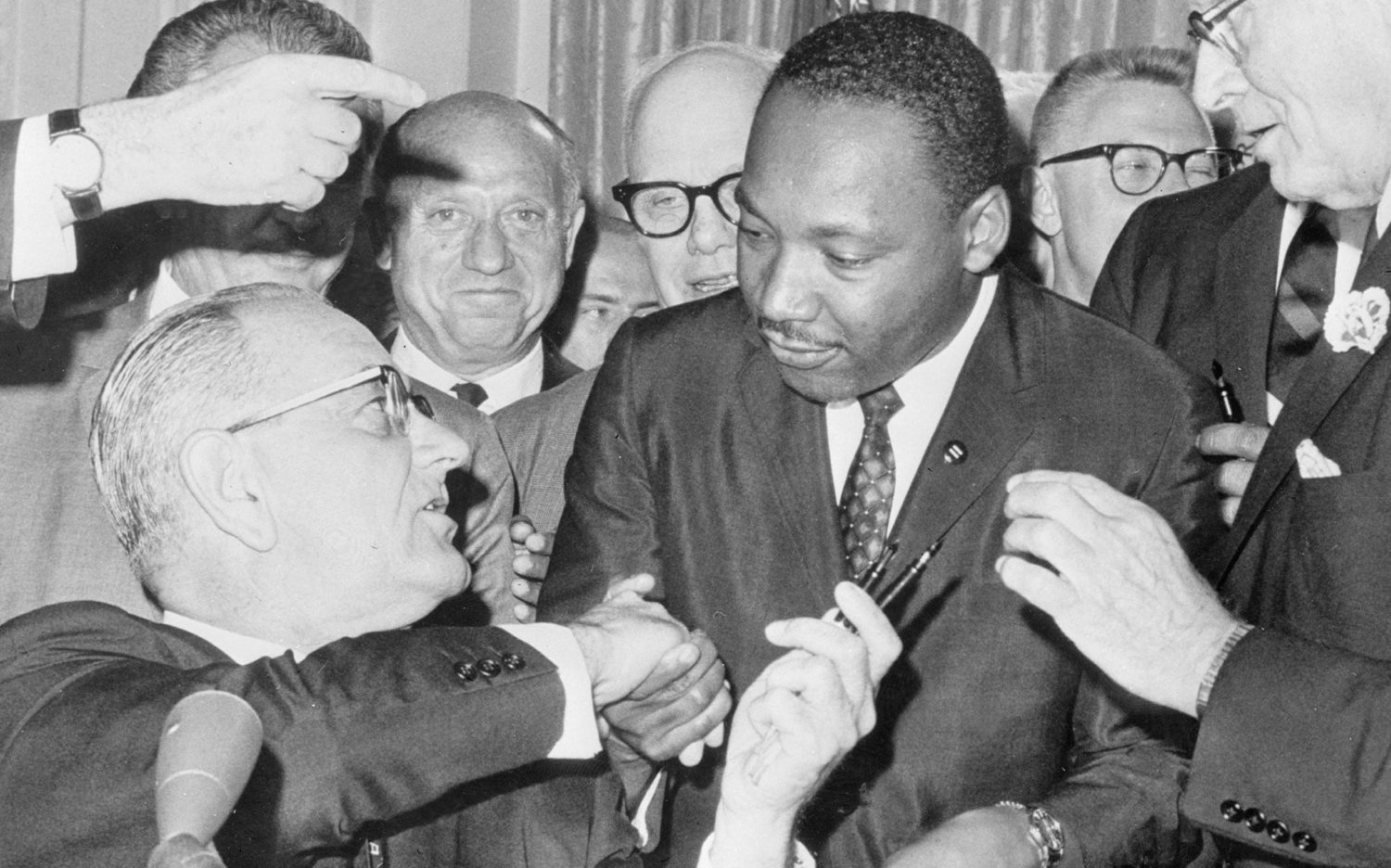 Martin Luther King Jr. y Lyndon Johnson